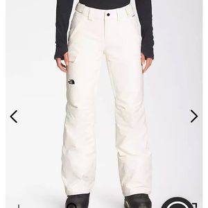North Face womens snow pants - white, size small